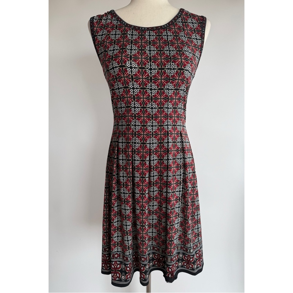 Max Studio Stretch Dress Sleeveless Box Pleat Size XS
